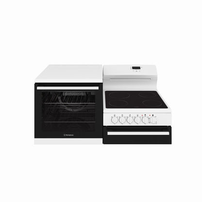 Westinghouse 110cm Elevated Electric Freestanding Oven with Ceramic Cooktop & Seperate Grill