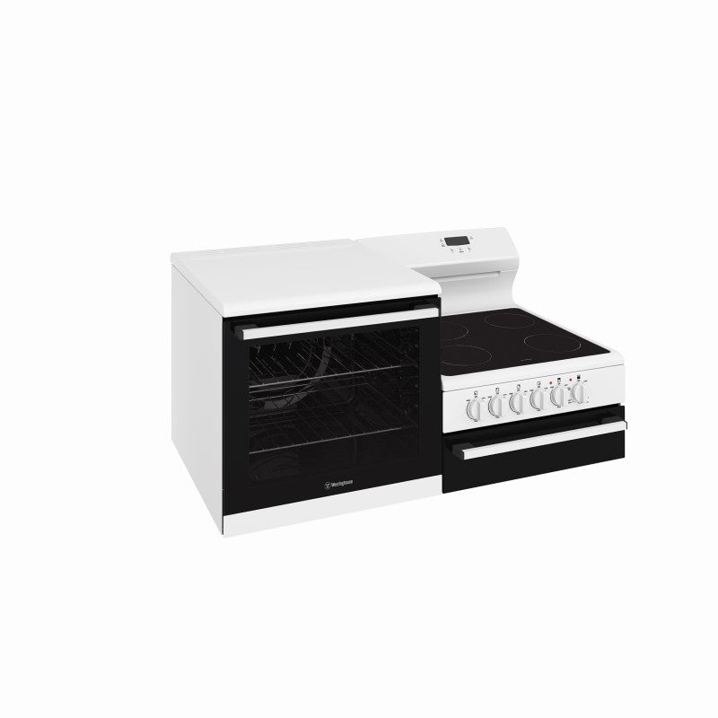 Westinghouse 110cm Elevated Electric Freestanding Oven with Ceramic Cooktop & Seperate Grill
