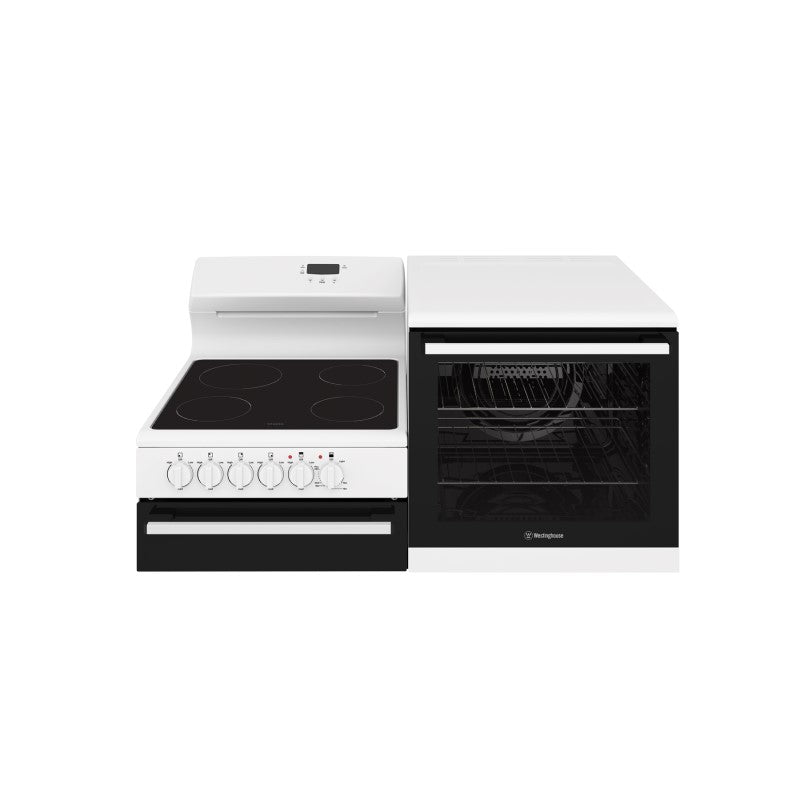 Westinghouse 110cm Elevated Electric Freestanding Oven with Ceramic Cooktop & Separate Grill