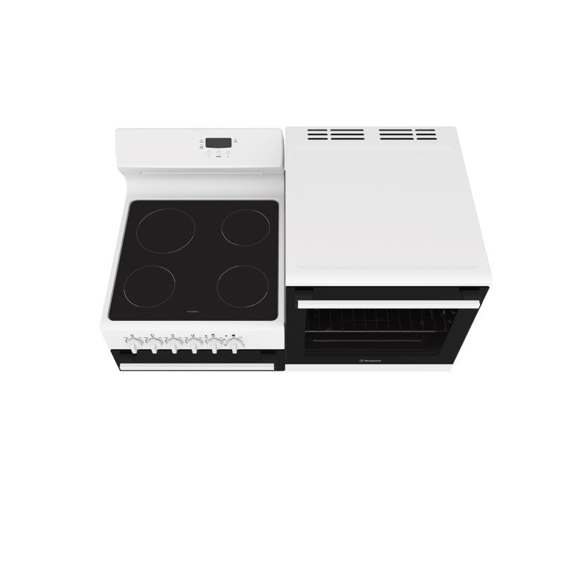Westinghouse 110cm Elevated Electric Freestanding Oven with Ceramic Cooktop & Separate Grill