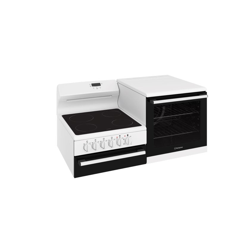 Westinghouse 110cm Elevated Electric Freestanding Oven with Ceramic Cooktop & Separate Grill
