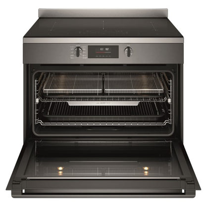 Westinghouse 90cm Pyrolytic Freestanding Oven with 5-Zone Induction Cooktop - Dark Stainless Steel