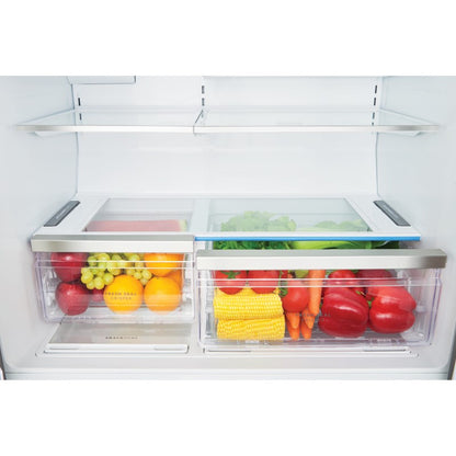 Westinghouse 609L French Door Fridge Freezer with Ice & Water Dispenser - Dark Stainless Steel