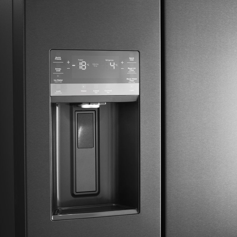Westinghouse 609L French Door Fridge Freezer with Ice & Water Dispenser - Dark Stainless Steel