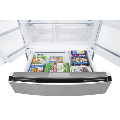 Westinghouse 609L French Door Fridge Freezer with Ice & Water Dispenser - Dark Stainless Steel