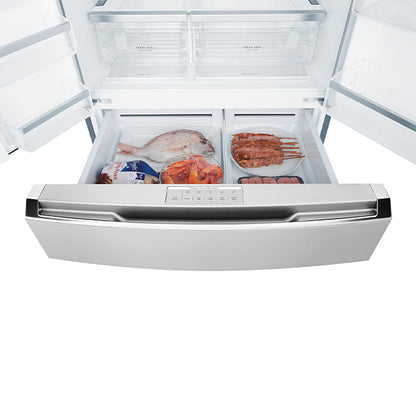 Westinghouse 609L French Fridge Freezer with Ice & Water Dispenser - Stainless Steel