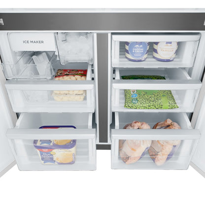 Westinghouse 564 Litre Quad Door Refrigerator with Water Tank - Matte Charcoal Black