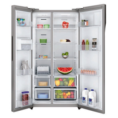 Westinghouse 624L Side-by-Side Fridge Freezer - Silver