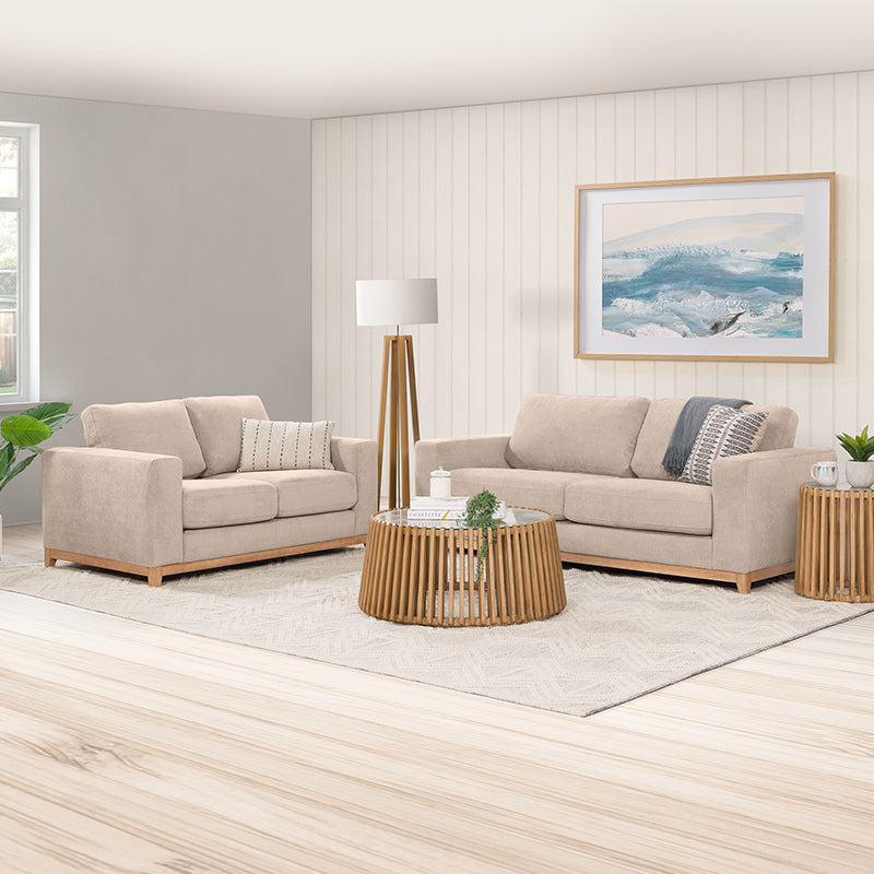Willow 3.5 Seater Fabric Sofa - Champagne