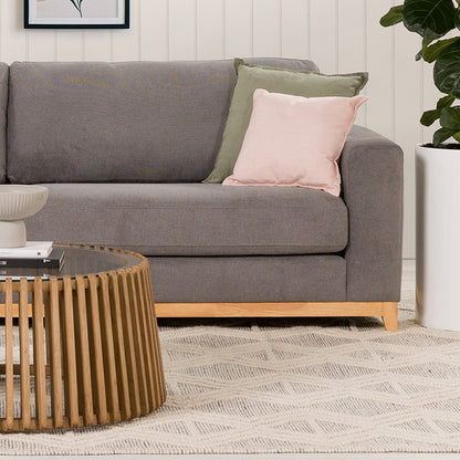 Willow 4 Seater Fabric Sofa - Dark Grey
