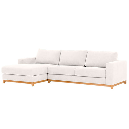 Willow 3 Seater Fabric Sofa with LHF Chaise - Ivory