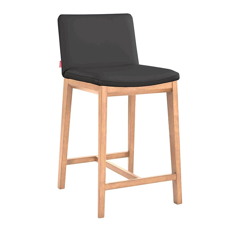 Wilson Leather Bar Stool - Black