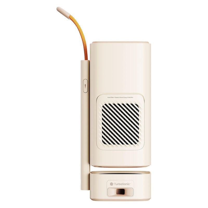 A Yaberl projector shown from the side point of view. shown against a solid white background.