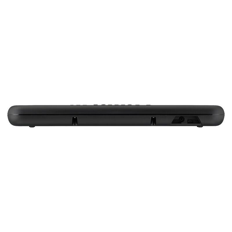 Black electronic device on a white background