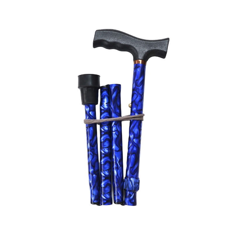 Zoom Mobility Folding Walking Cane - Blue
